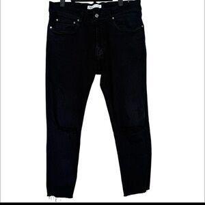 Zara High Rise Retro 90s Mom Jean Vintage Style Relaxed